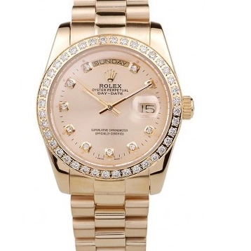 Aaa replica watch Yellow Gold Dial Gold Rolex Day-Date 18k Stainless Steel Plated 0619